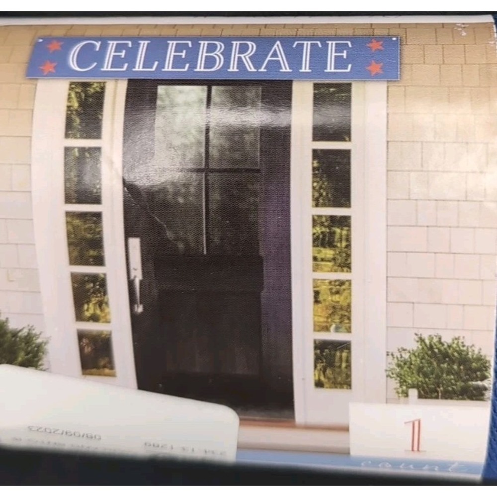 Target Bullseye Playground Celebrate Banner Canvas Hanging Dark Blue Door